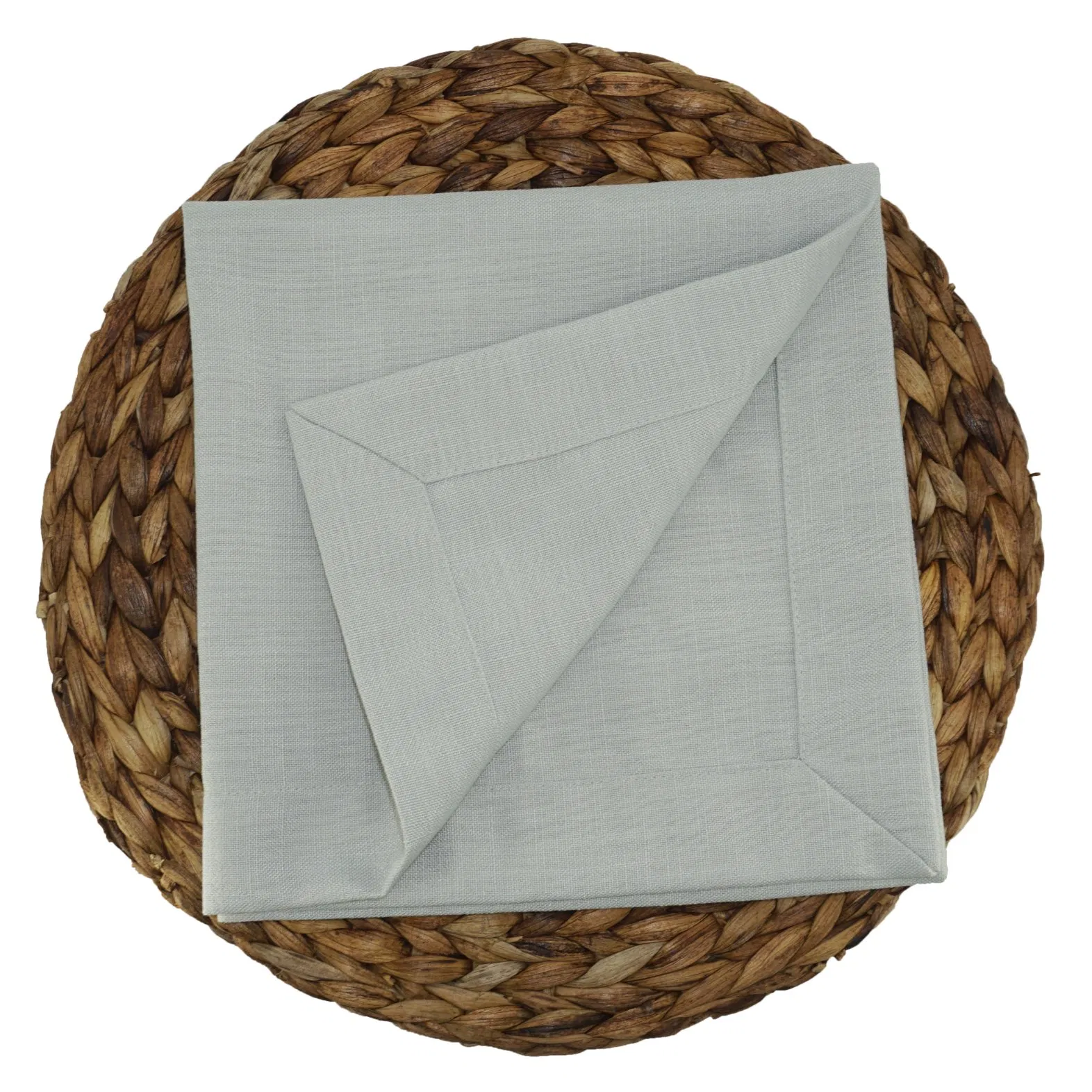 Down Blue Linen Like Solid Slub Texture Napkins Table Napkin