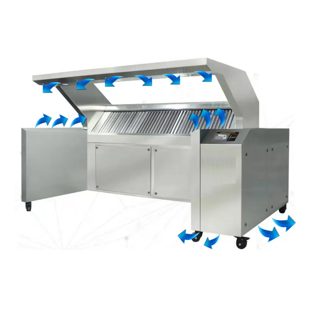 Mobile Cooking Station with Electrostatic Precipitator for Food Trailer Ventilation Needs