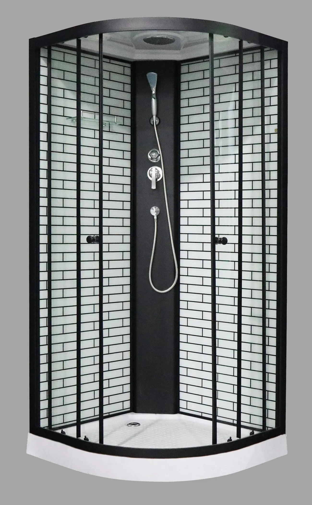 26cm Medium High Tray Shower Room with Mosaic Glass