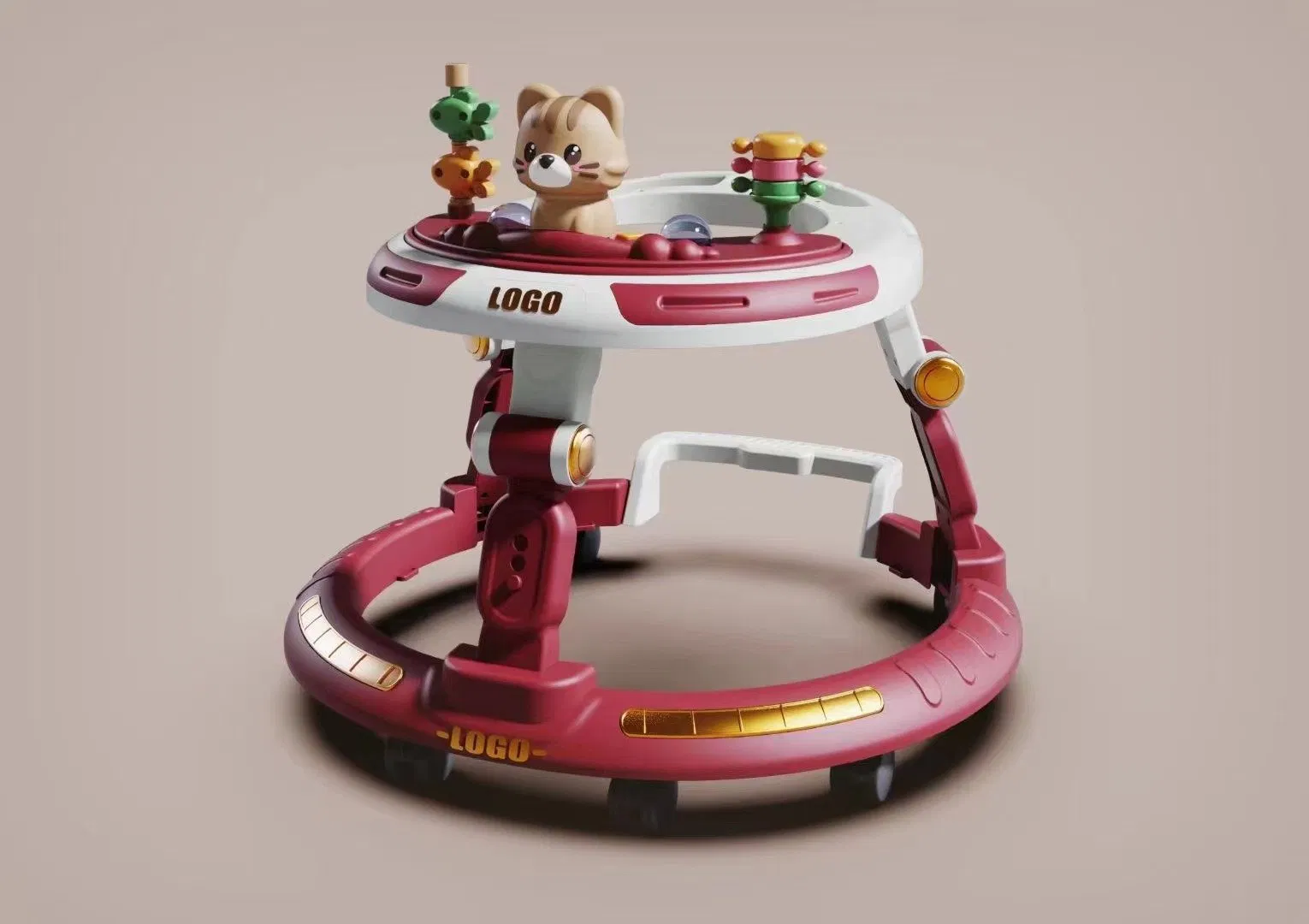 Baby Walker 6 to 18 Months Old, Anti O-Leg, Anti Rollover Baby 1-3 Years Old, Push Dining Chair, Starting Cart