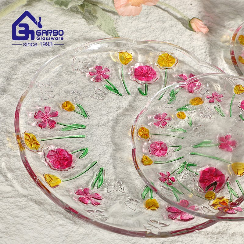 New Design Butterfly Love Flowers Series Colorful Salad Food Plates Cake Plate