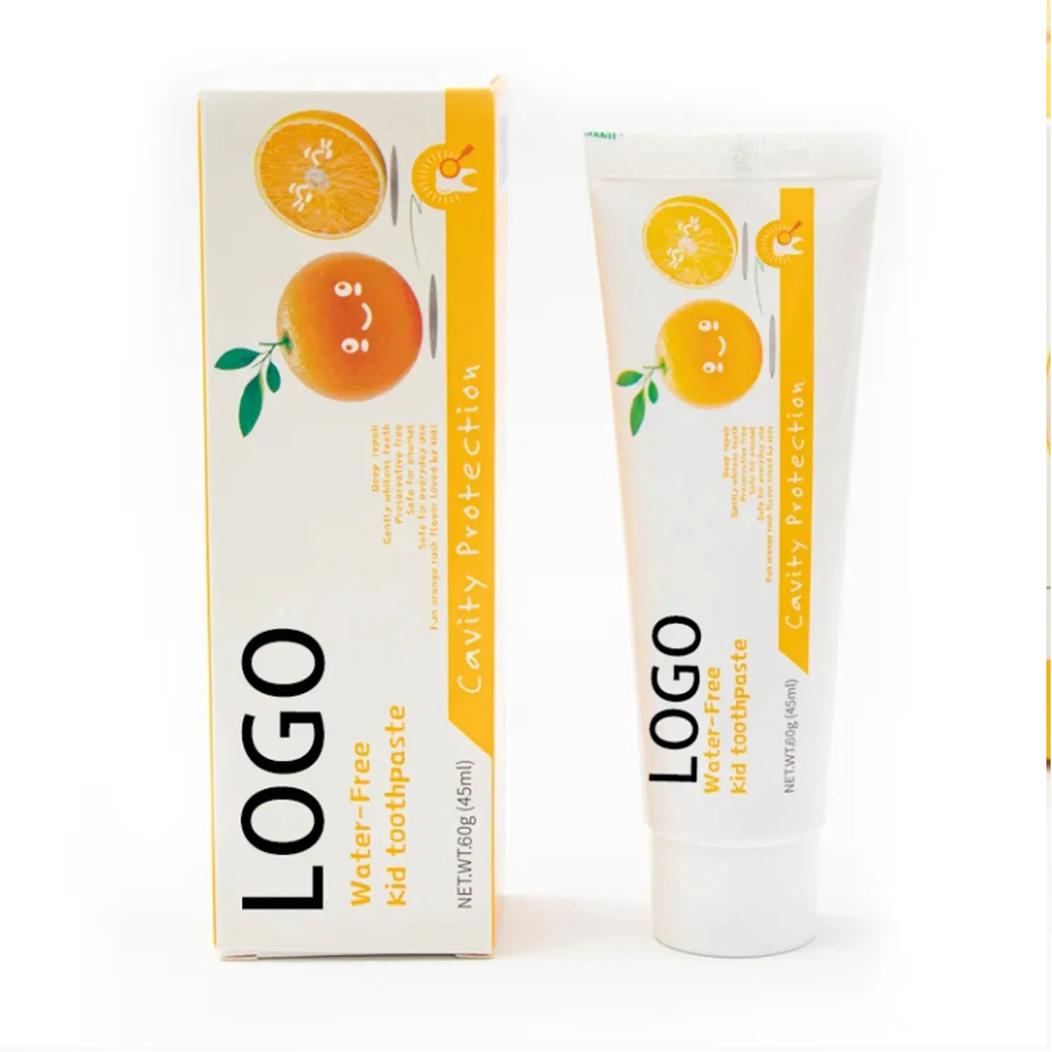 Manufacturers Custom Anti-Cavity Orange Flavor Kid's Toothpaste