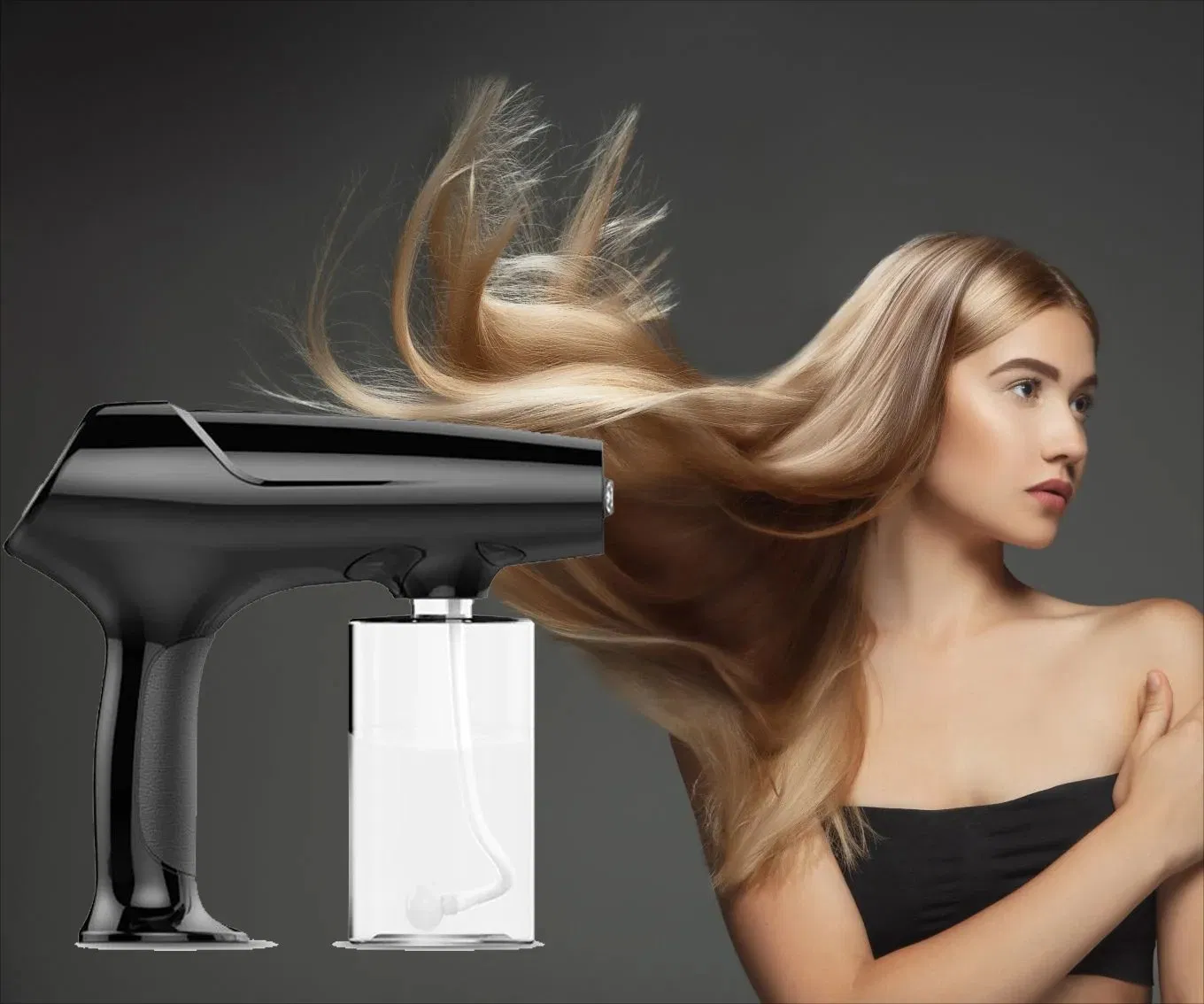 Cordless USB Rechargeable Barber Store Hair Care Use Spray Gun Nano Steam Gun Wireless Hair Care Nano Hydration Sprayer