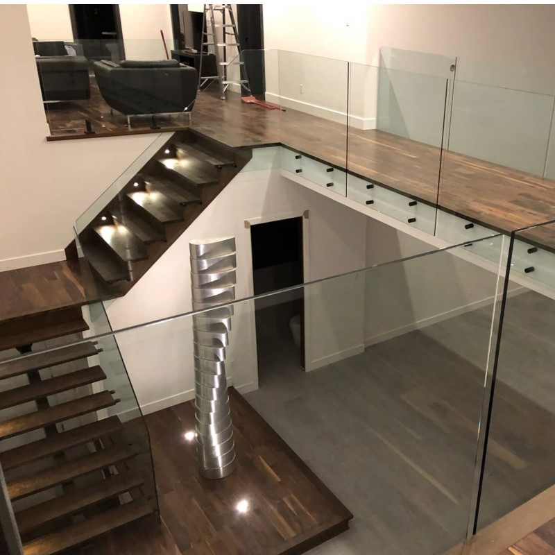 Internal Stainless Steel Spigot Stair Glass Balustrades