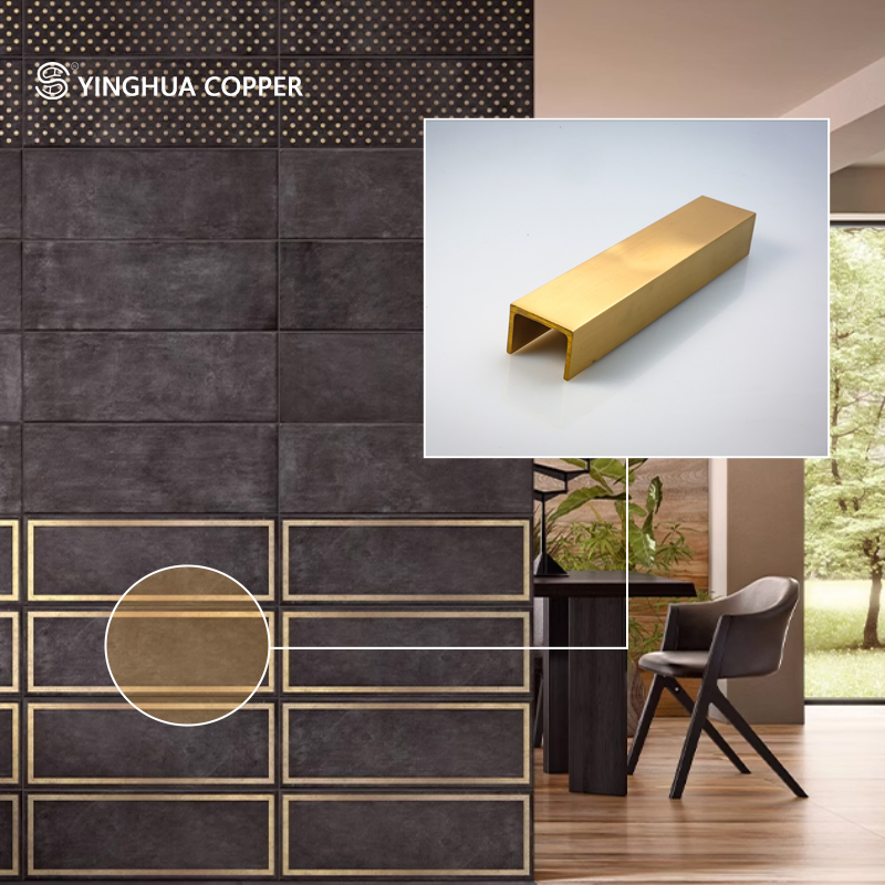 Elegant Metallic Gold Strip for Wall Tile Decoration