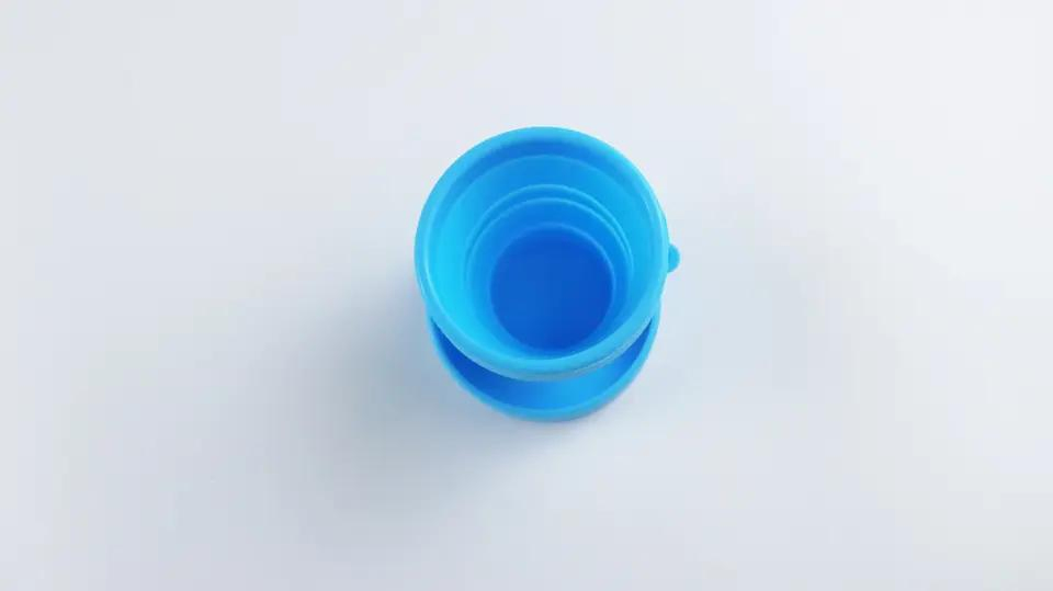Silicone 170ml 5.7oz Mini Colorful Collapsible Foldable Folding Retractable Drinking Portable Cup with Lid for Outdoor Travel