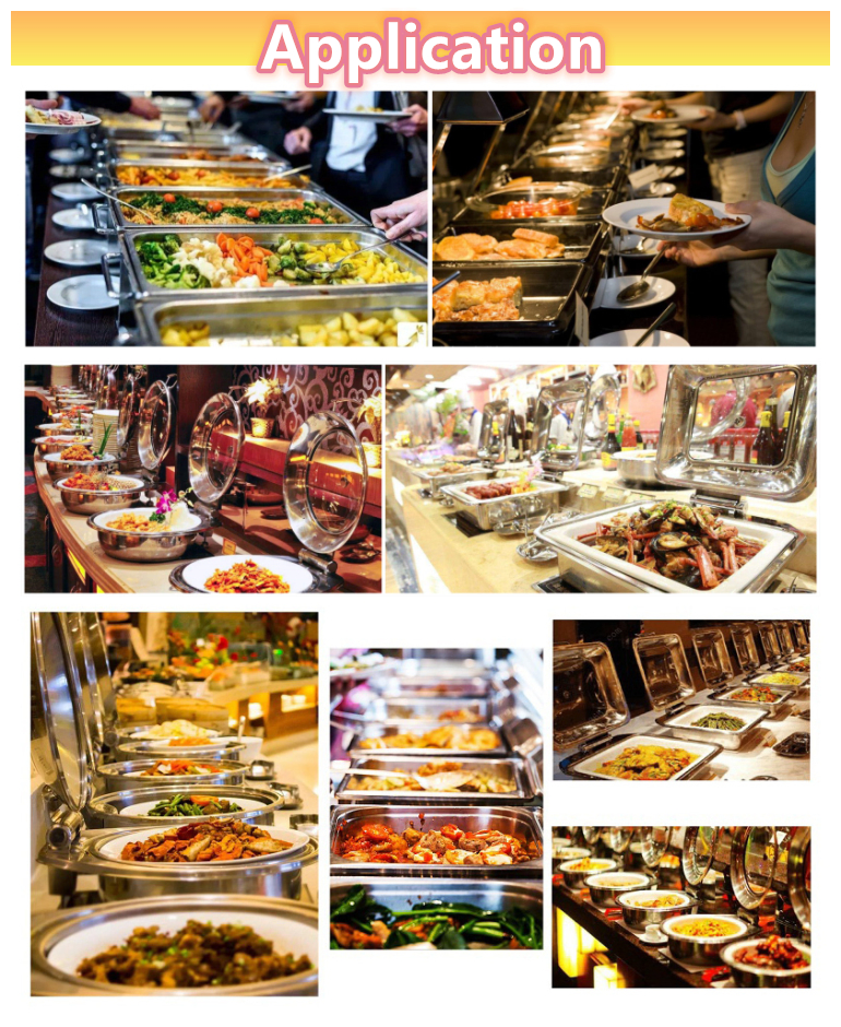 Rotating Stainless Steel Electric Brass Roll Top Round Chauffe Plat Food Warm Serving Dish Buffet Chafing Chaffing Dishes Copper Fuel India Warmer for Catering