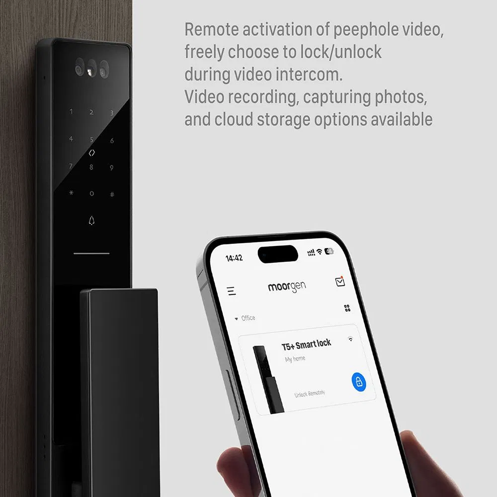 Biometric Fingerprint 3D Face Recognition Smart Lock Sliding Door Lock