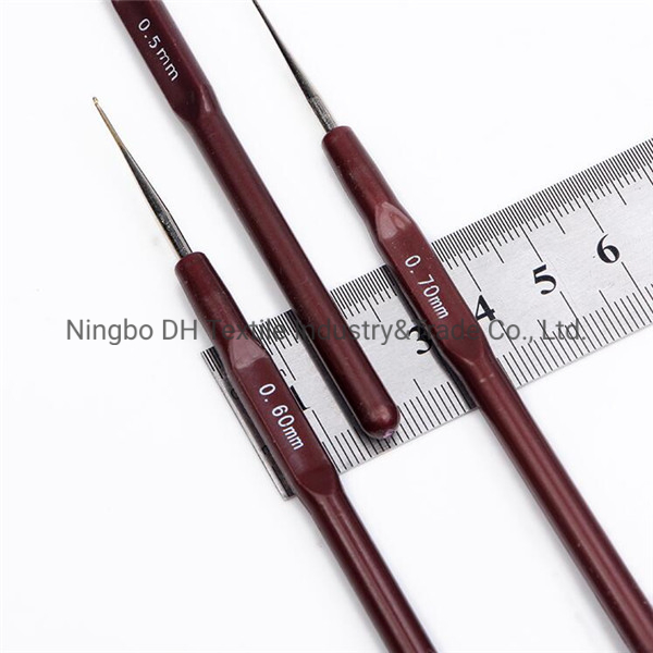 Aluminum or Iron Material Crochet Hook with Coffee Handle From China Factory