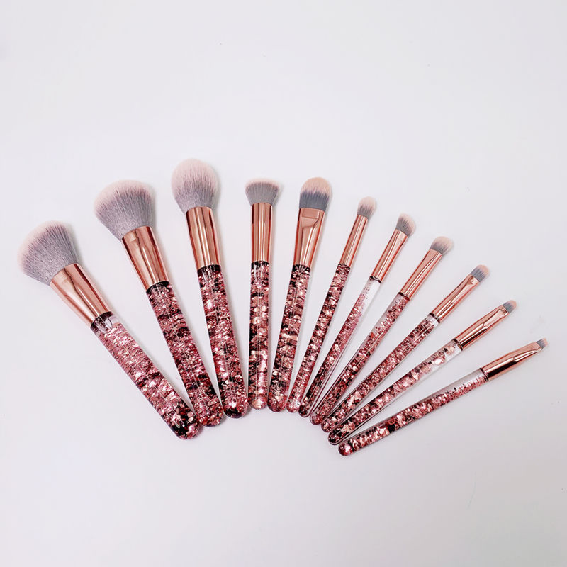 11PCS Liquid Glitter Makeup Brush Set Foundation Eyeshadow Beauty Tools Kit