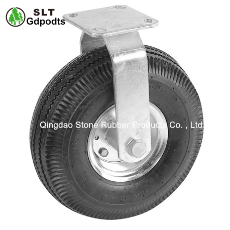 10 Inch Swivel and Fixed Caster with Zinc Steel Rim 3.50-4 Casters
