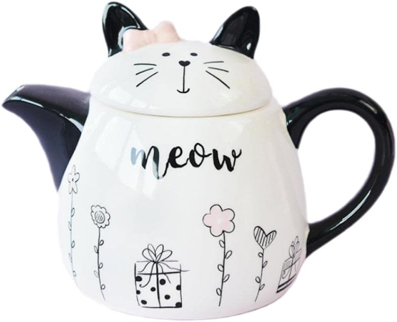 Unique Ceramic Cat Teapots Handmade Porcelain Animal Water Pots in Bulk