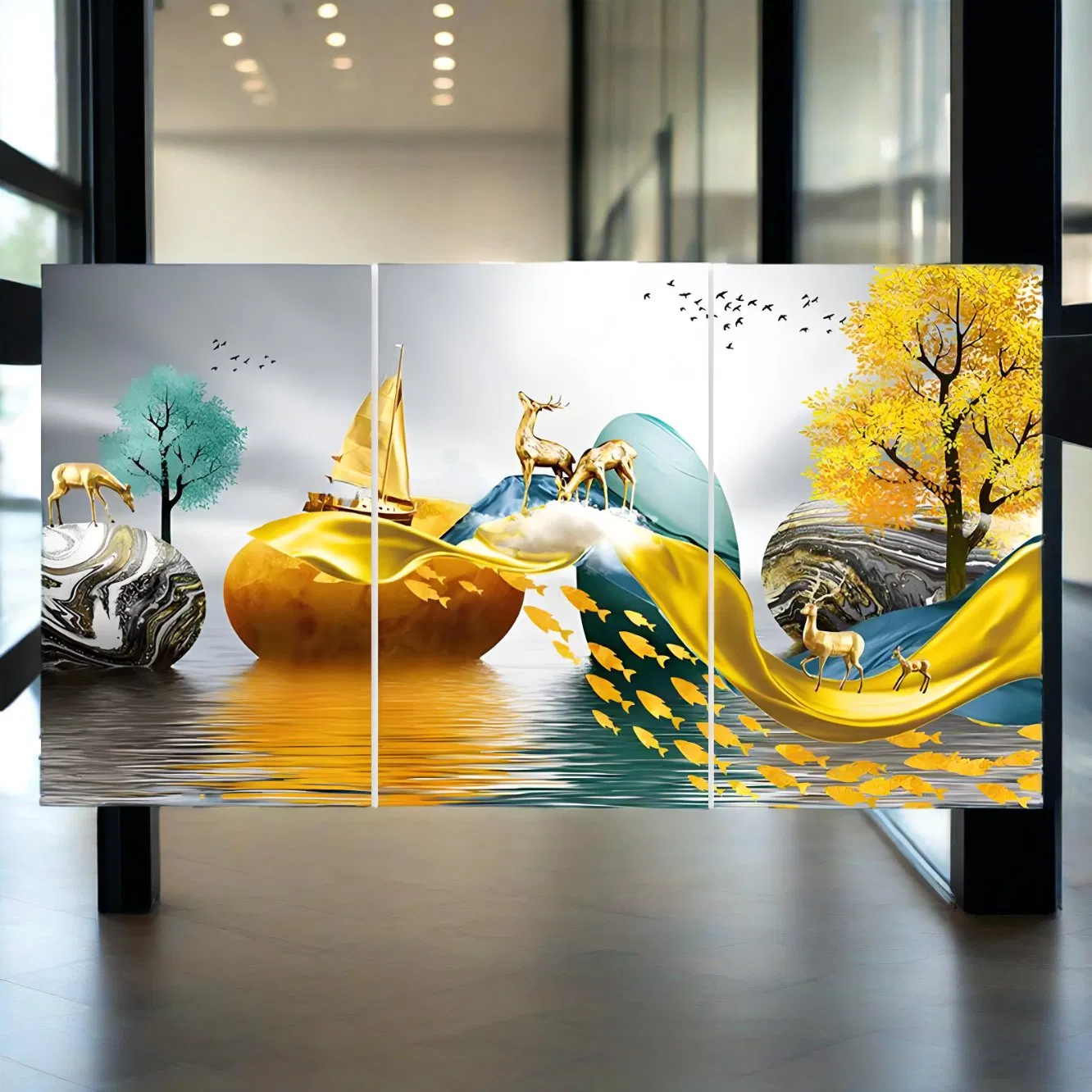 1688 Hot Sale Medium 1500W Home Appliance Heating Mural Graphene Electric Wall Heater
