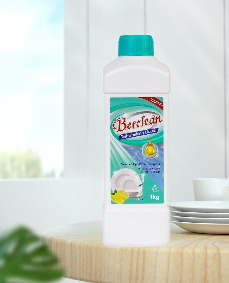 Berclean Powerful 1kg Dishwashing Liquid for Tough Grease Removal