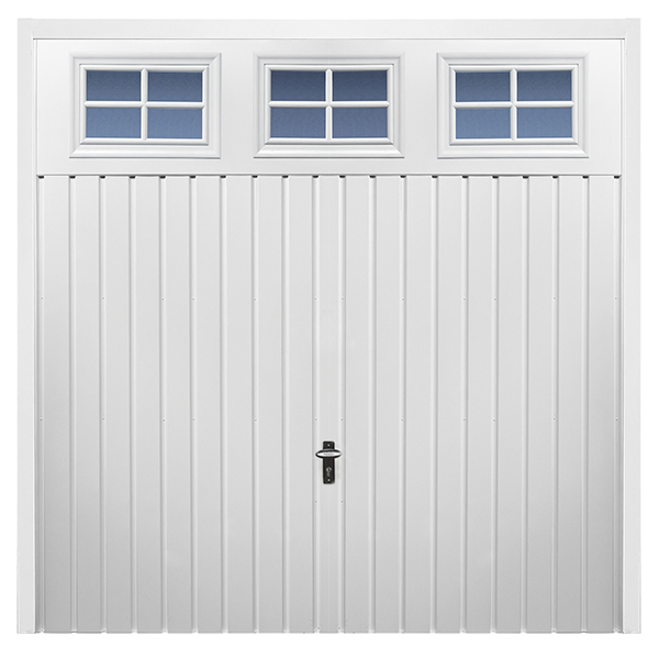 Popular Desiqn Classic Vertical Standard Rib with Windows Steel up-and-Over Garage Doors