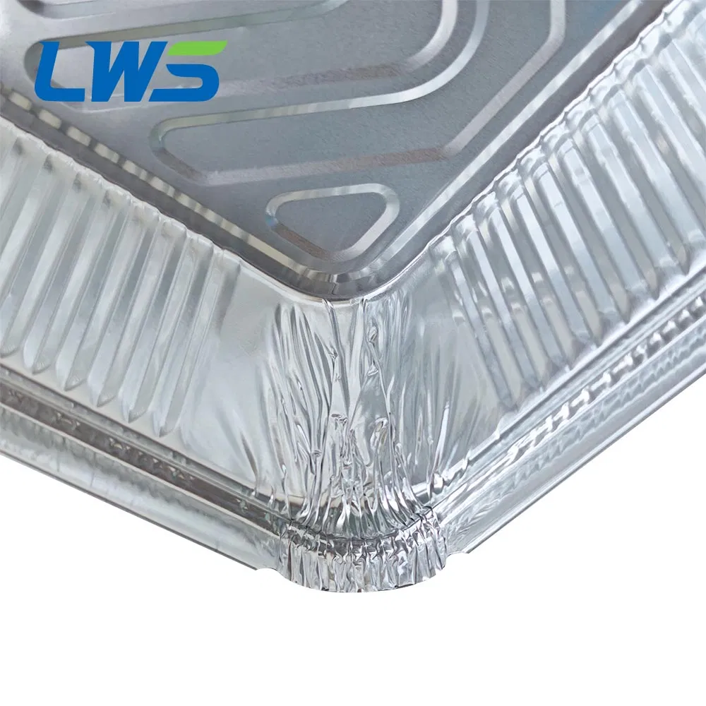 Disposable Aluminium Cooking Container Takeaway Tin Foil Food Tray with Lid