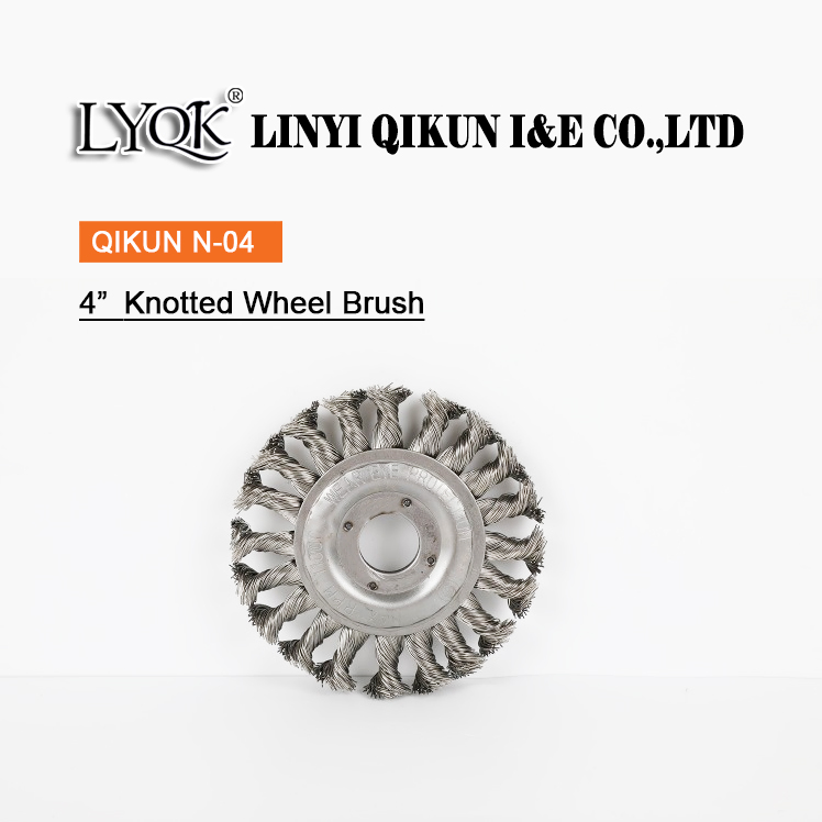 N-04 Polish Brush Abrasive Brush Flat Type Knotted Wheel Brush