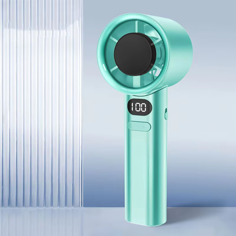 Portable USB Rechargeable Turbo Fan Mini Handheld Display Readout Fan for Outdoor Use Perfect Gift for Kids Car & Girlfriend