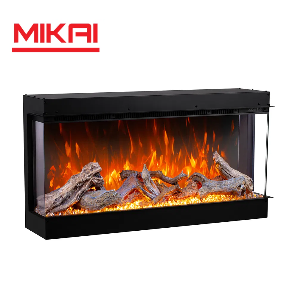 875X230X455mm Factory Custom Stainless Steel Build-in Electronic Fireplace Simulated Flame Heater for Home