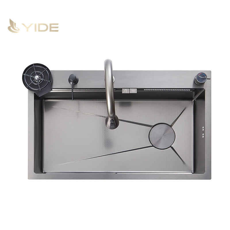 High Quality 201/304 Smart Stainless Steel Kitchen Sink with Touch Control and LED Display in Modern Kitchens