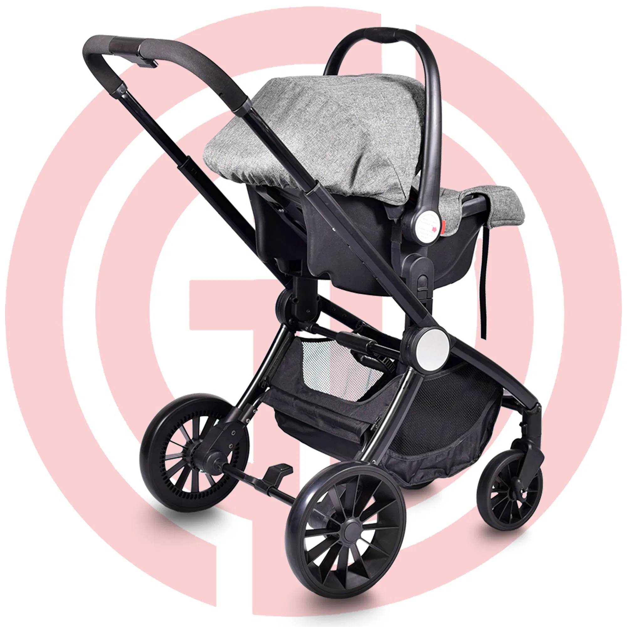 Infant Pram Baby Stroller with Portable Folding Baby Carriage Sit