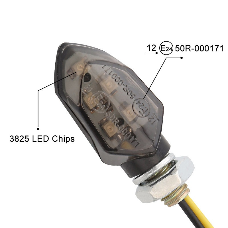 Светодиодные поворотники для мотоцикла 5-LED, 12В