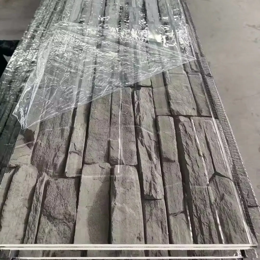 Insulated Exterior Siding Decorative Exterior Metal Fireproof PU Sandwich Foam Board Polyurethane Wall Panel