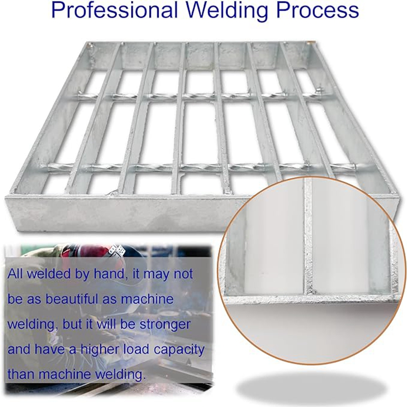 Driveway Trench Drain Channel with Resin Stainless Steel Cast Iron Grate Cover Outdoor Resin Drainage Channel