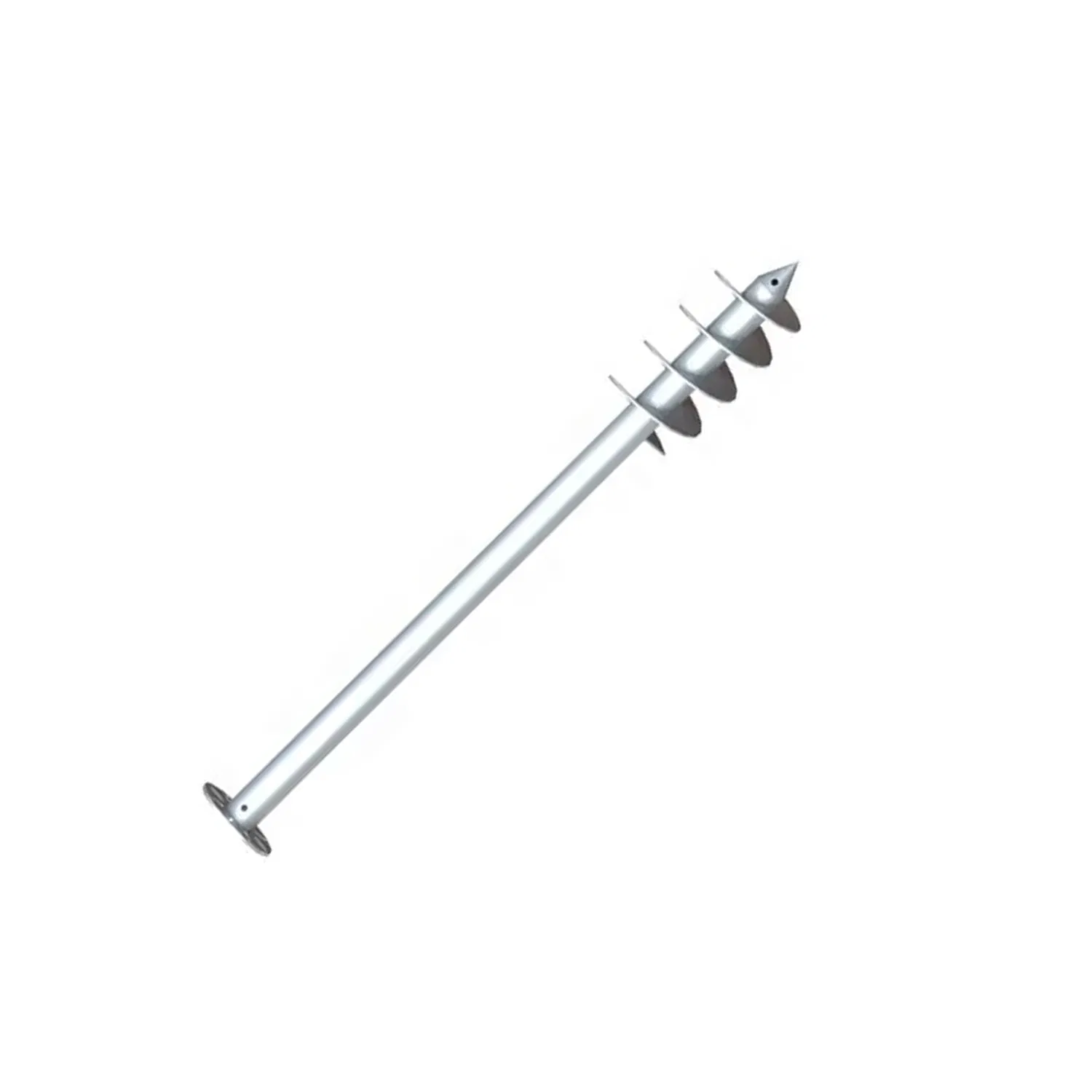 Customized HDG Steel Screw Helical Pole Pile with Round Supporting Hardware for Solor Structure