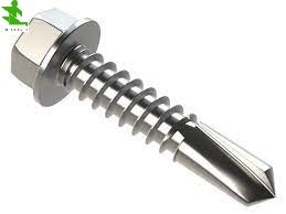 Zinc Plated Metal Hex Head Self Drilling Tail Screw with Rubber Hex Washer MDF Screw #6 #7#8#10 #12#14