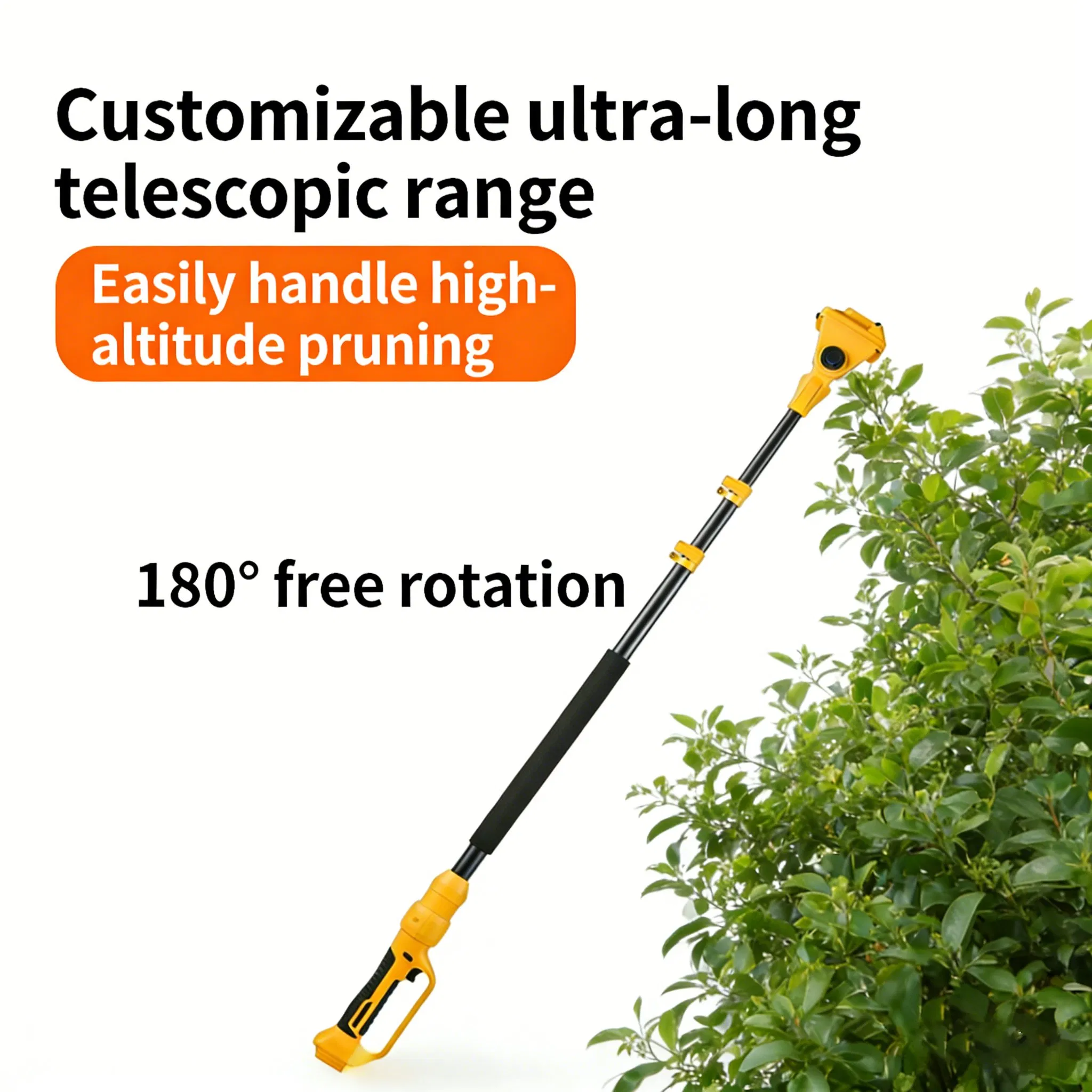 Телескопическая штанга для сада с инструментами, алюминиевый сплав