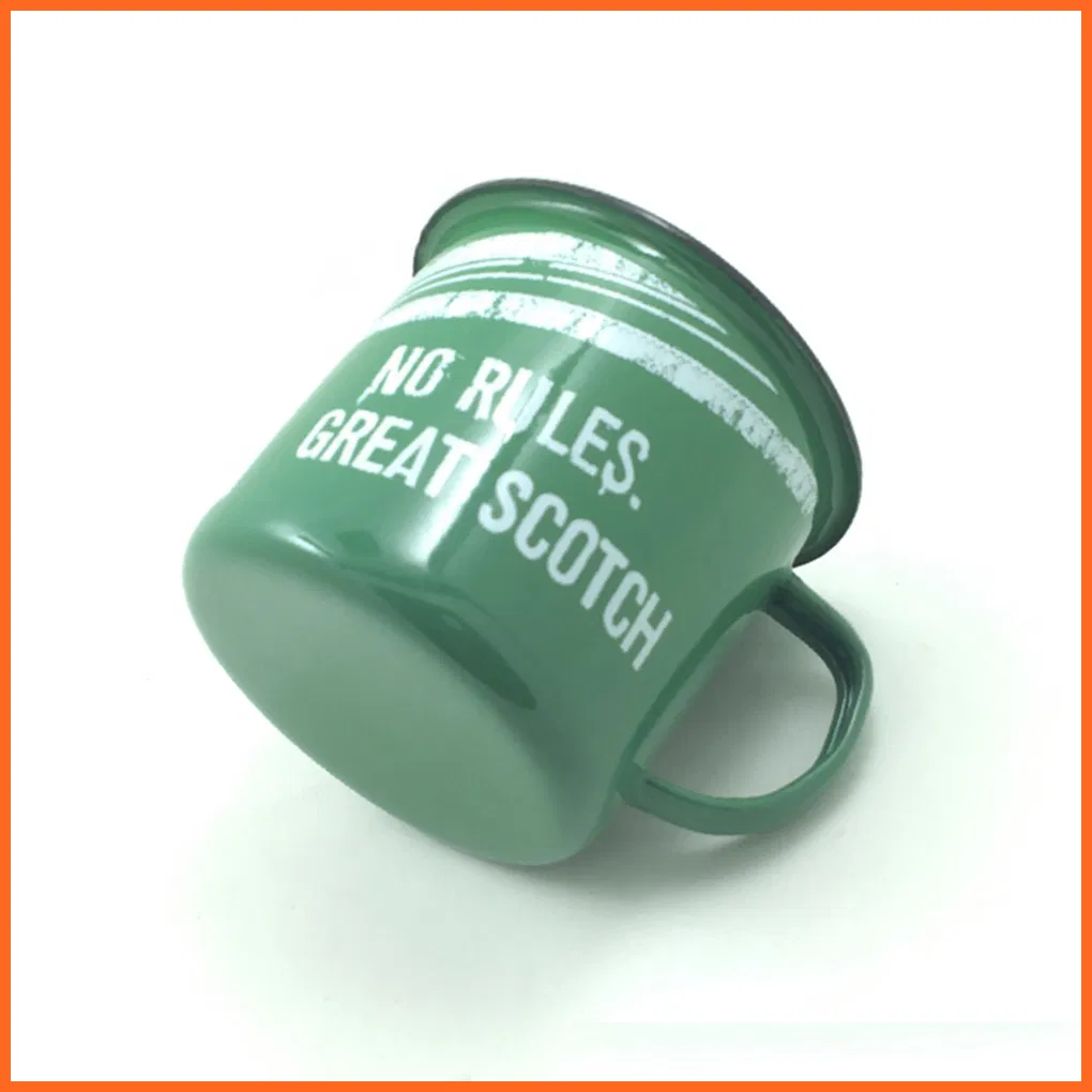 Cast Iron Metal Type Steel Enamel Camp Mug