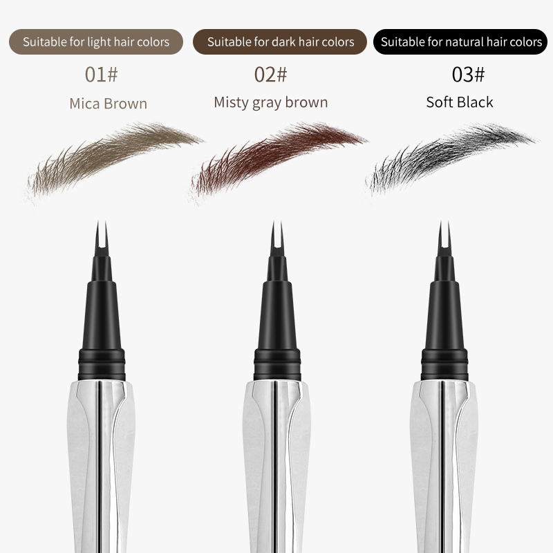 Ditong Double-Head Waterproof Liquid Eyebrow Pencil Not Easy to Fade Sweatproof Eyebrow Pen