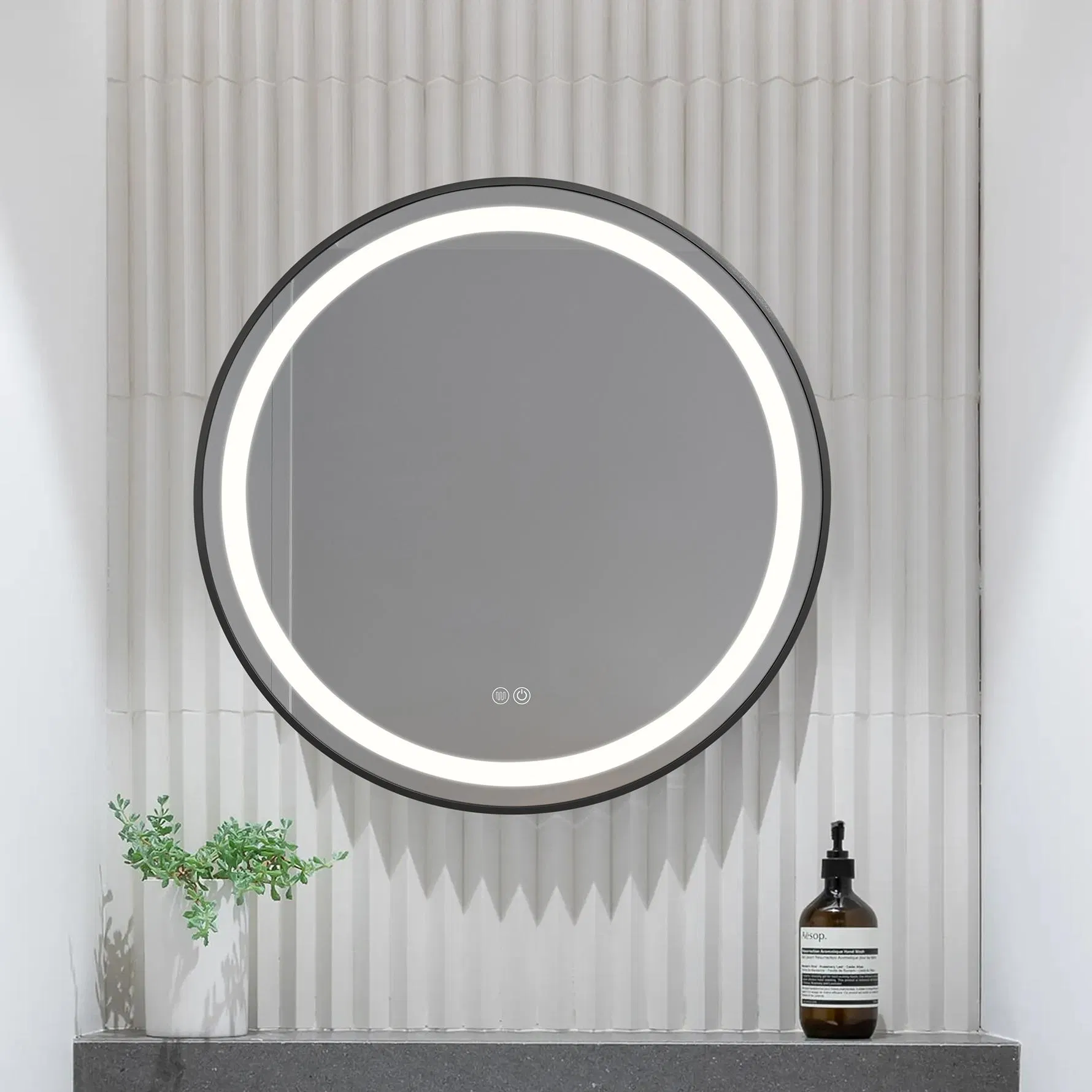 CE ETL Approved LED Mirrors Wall Mounted Framed Espejo Smart Bathroom Mirror