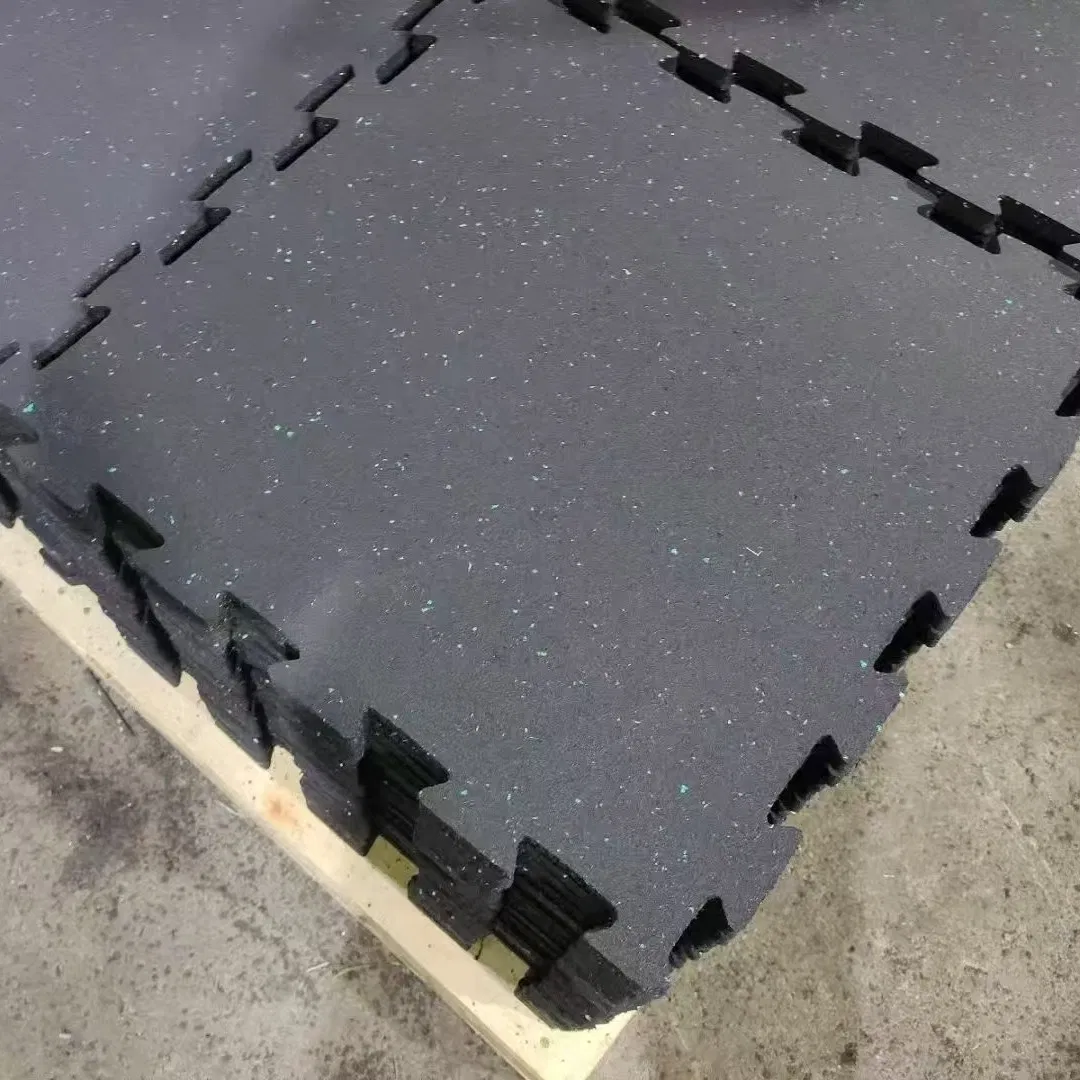 EPDM Gray Rubber Flooring 50cm*50cm Interlocking Tiles 1.5mm-5mm Gym Mat Indoor Fitness Area Playgrounds