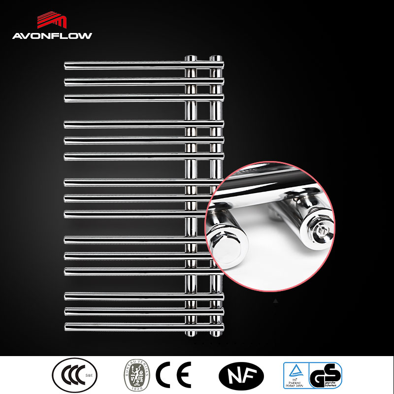 Avonflow Chrome Design Decorative Bathroom Steel Towel Heater Hydronic Towel Rail Cn/NF/GS/ETL/UL