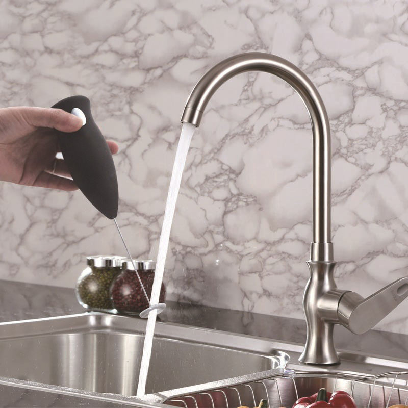 Save Handheld Electric Milk Frother Is Crafted with Soft Stainless Steel, Designed for Mixing Coffee and Creating Creamy Milk Foam Effortlessly. Battery-Operate