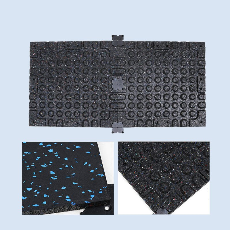 15mm/20mm/25mm Thick Shock Absorption Glue Free Rubber Flooring