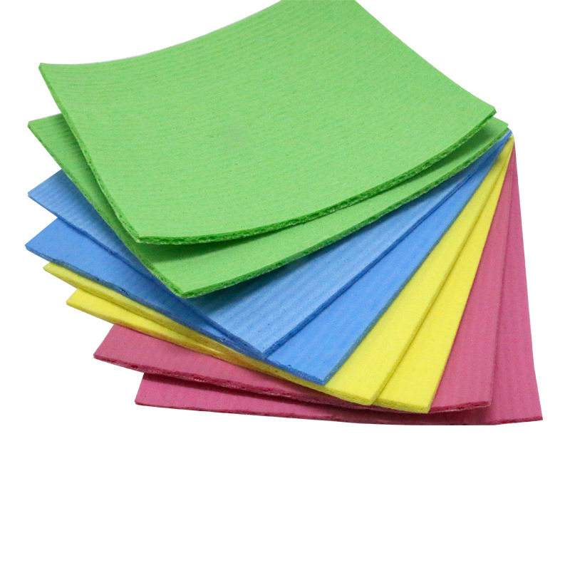 China Style Eco Friendly Biodegradable Swedish Cellulose Sponge Dish Clothes Absorbent Kitchen Cleaning Cellulose Swedish Dish Cloths
