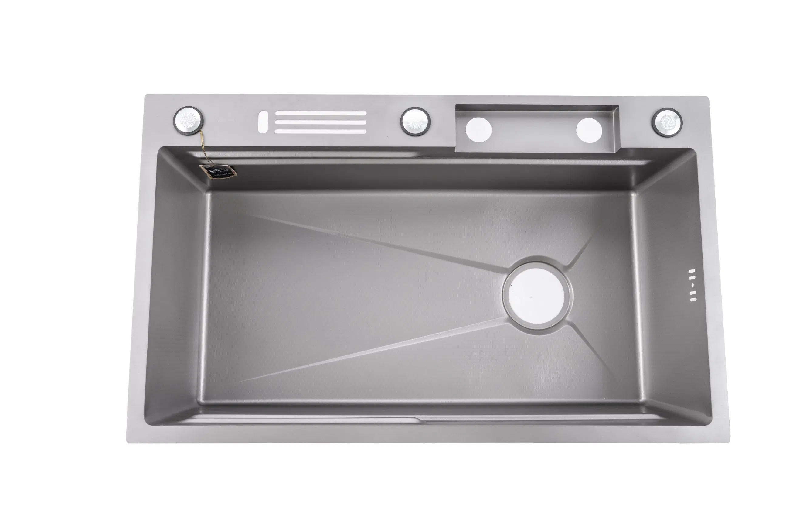 Multifunction Black Waterfall Rainfall Single Bowl Handmade Kitchen Sink Stainless Steel Sink Kitchen Sink