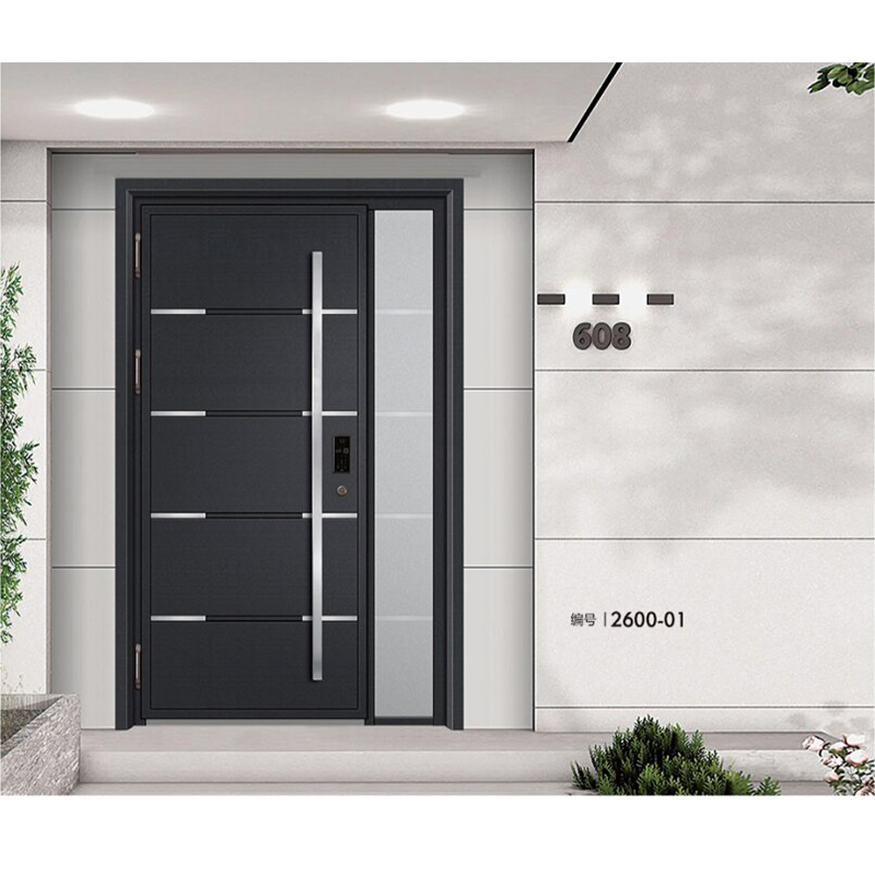 Premium Aluminum Door with Stainless Steel for Garden and Villa Access