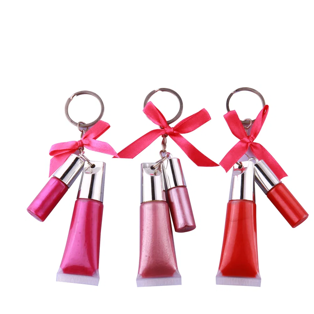 Shiny Lip Gloss Set Cute&Lovely Lipgloss Kit with Key Ring