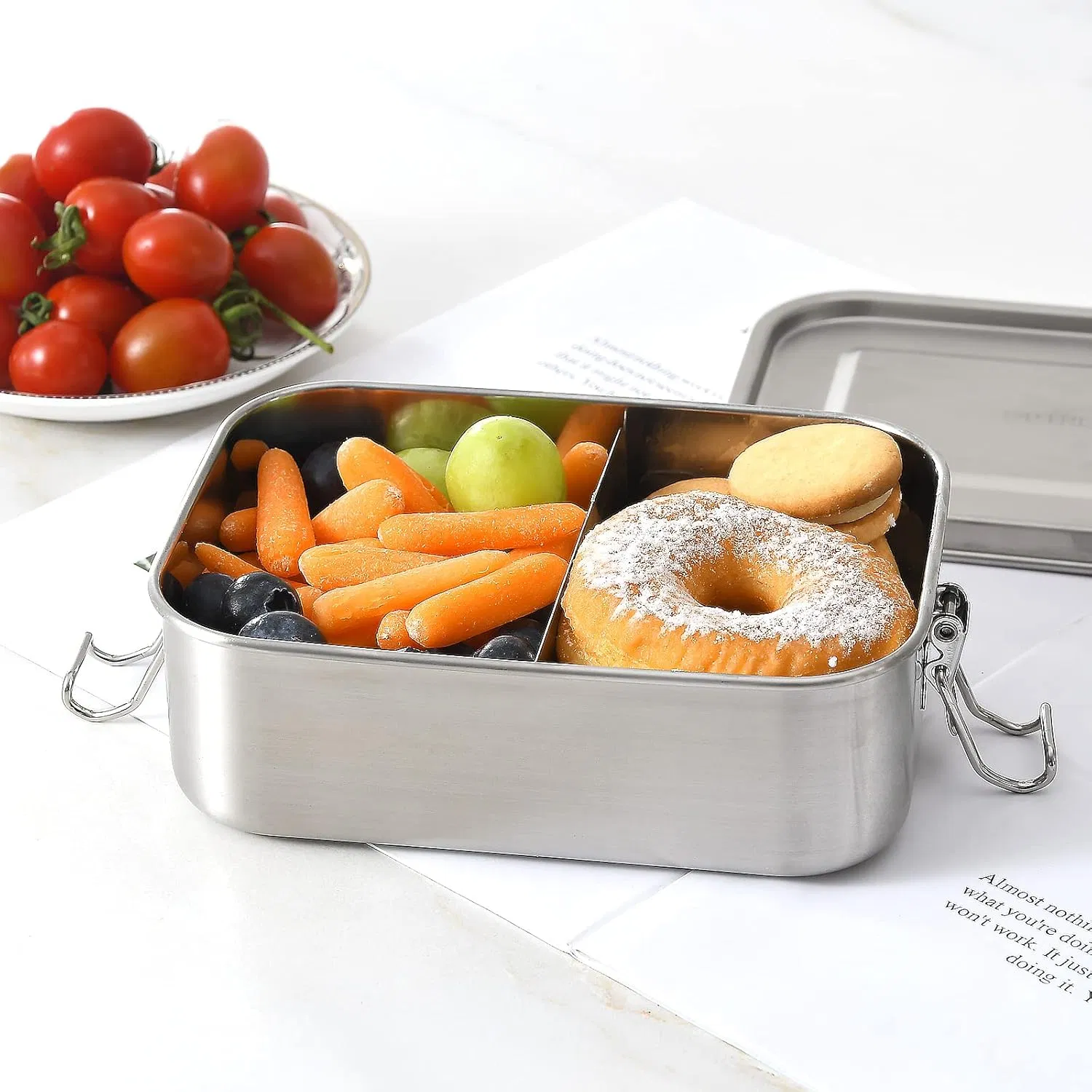 Wholesale Stainless Steel Lunchbox with Compartments Suitable for Snacks and Salad