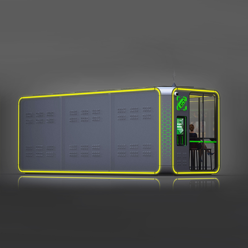 Solar-Powered Modern Container Tiny House for Vending and Relaxation