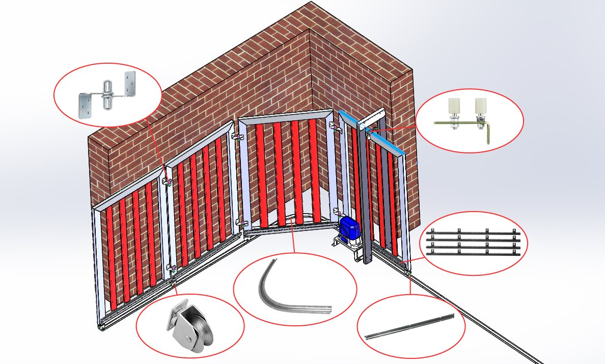 Heavy Duty Hardware Kit for Sliding Gate