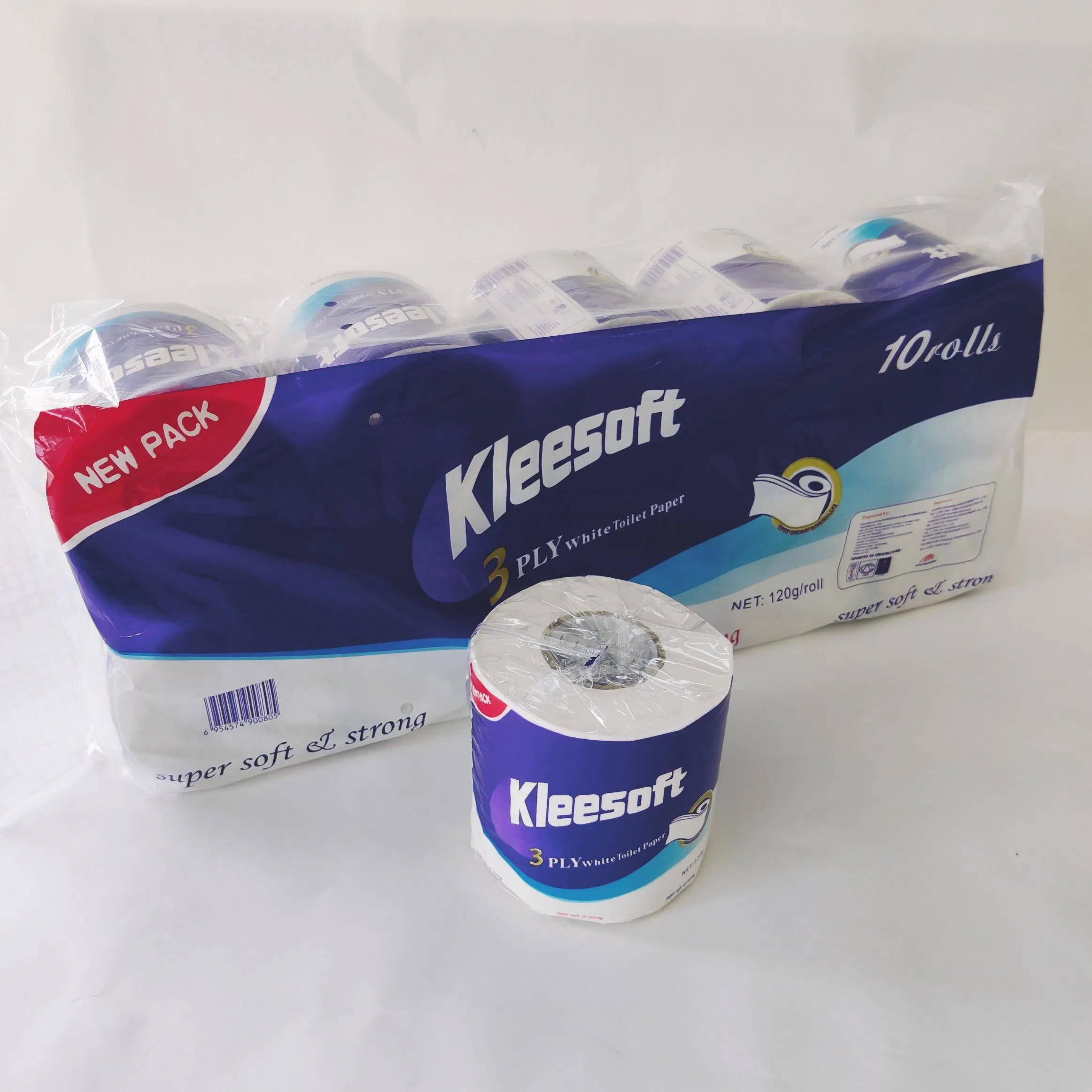 Wholesale High Quality Sanitary Disposable Printed Jumbo Roll Toilet Tissue Paper for Bathroom/Hotel/Home