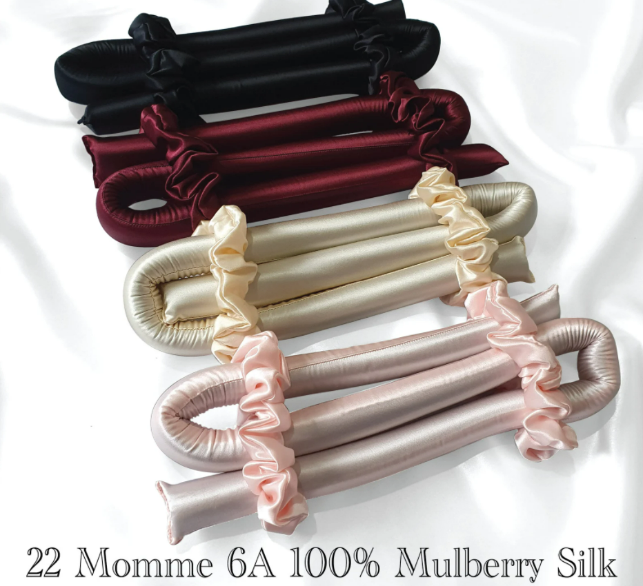 Wholesale Soft Heatless Silk Sleeping Hair Curler with Scrunchies No Heat Silk Hair Curling Roller Rob Set
