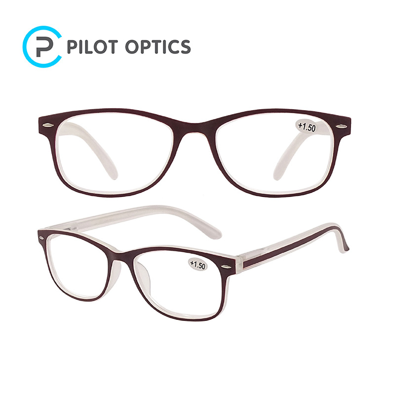 Pilot Optics Fashion Design Cheap Price Square Designer Men Whole Sale Reading Glasses