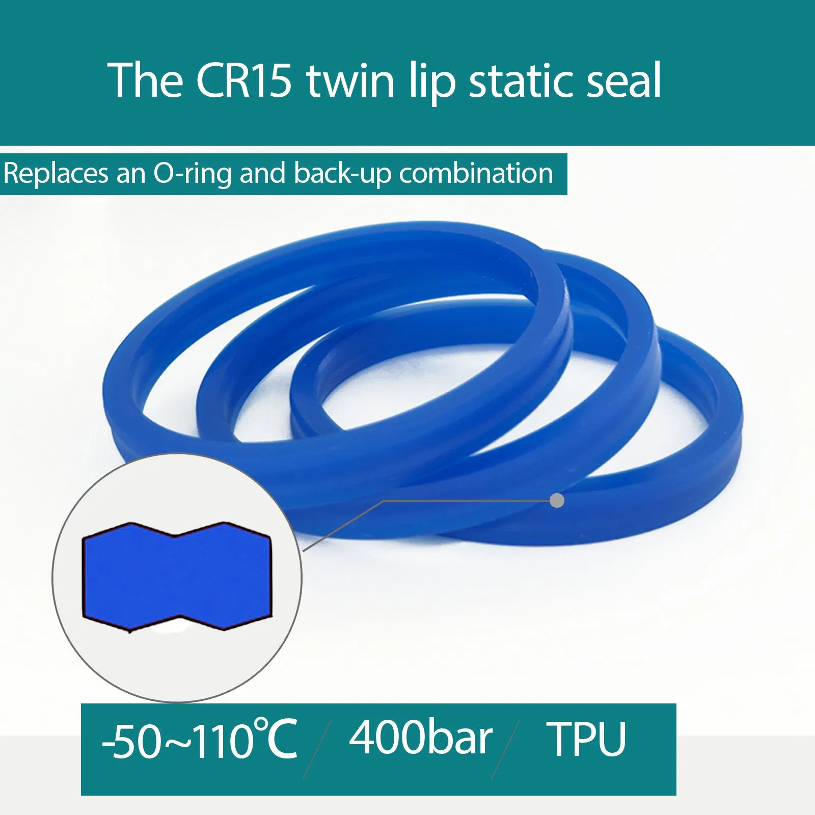 Heavy Duty Hydraulic Seal Ring for Forklift with Rotating Head