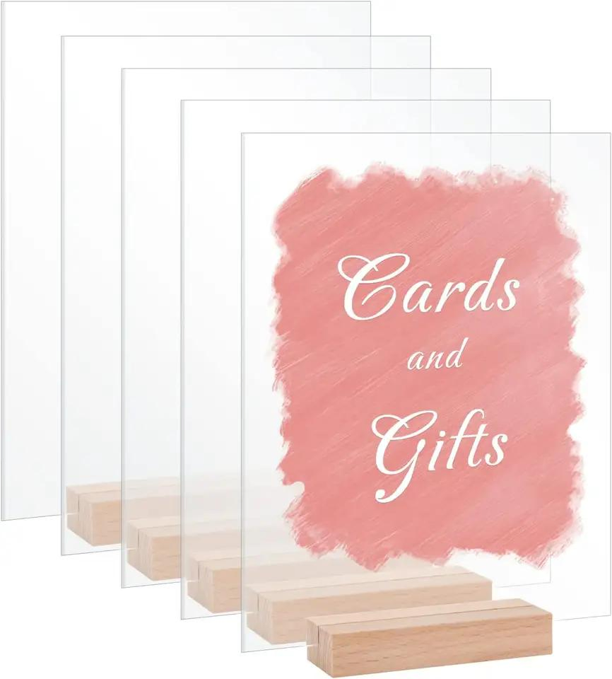 Custom Colorful Acrylic Wedding Board Writing with LED Lamp Acrylic Sheet for Board